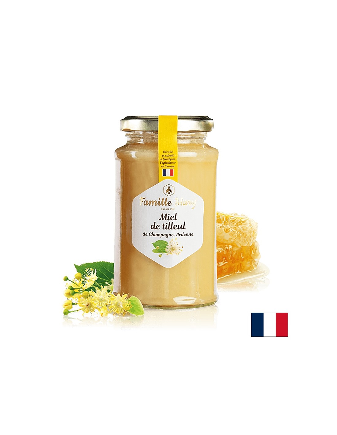 Miere de flori de tei (din Champagne - Ardennes, Franta), 360 g