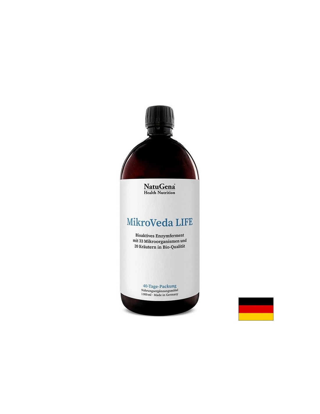 MikroVeda Life - Ferment bioactiv cu bacterii probiotice și extracte din plante, 1000 ml