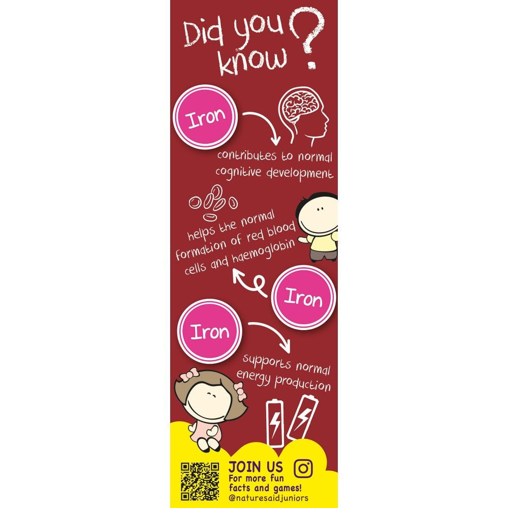 Fier + Vitamina C + Vitamina B12 + Picaturi de acid folic pentru copii (Mini Drops Iron) 50ml NaturesAid