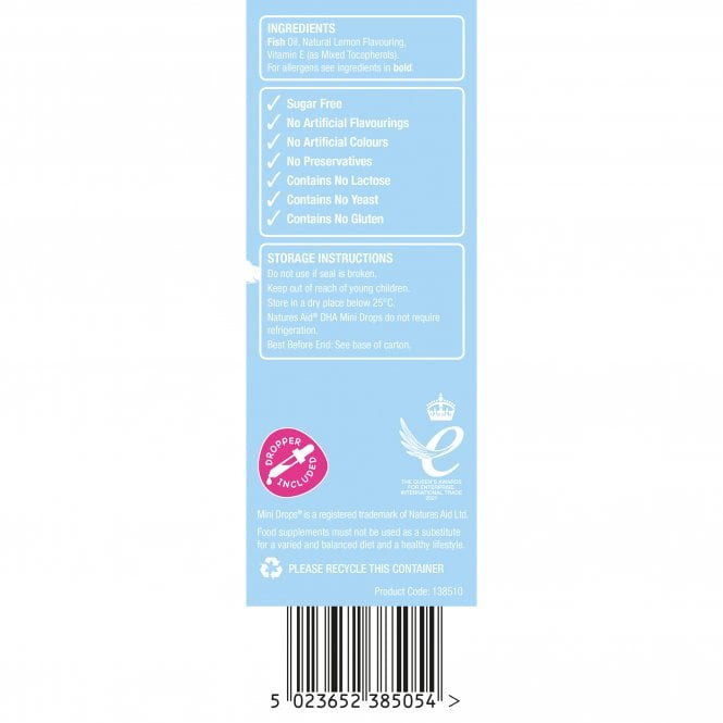 Omega 3 picaturi pentru copii (Kids Omega-3 Mini Drops) 50ml NaturesAid