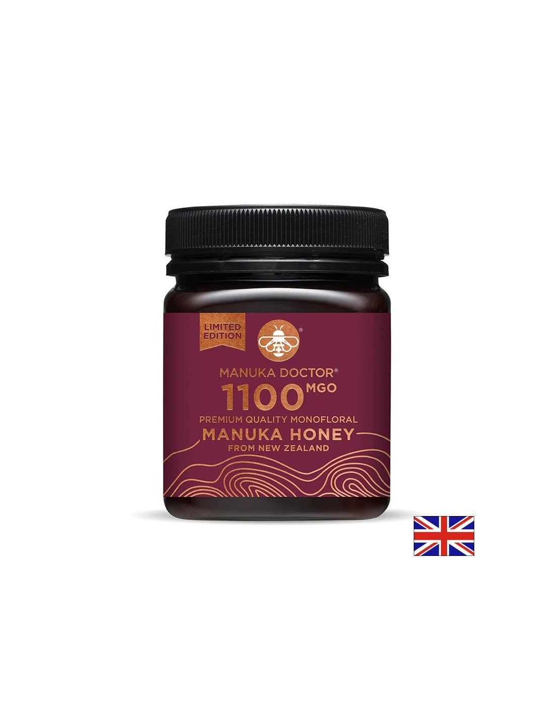 Miere de manuka monoflora 1100 MGO - Manuka Doctor, 250 g