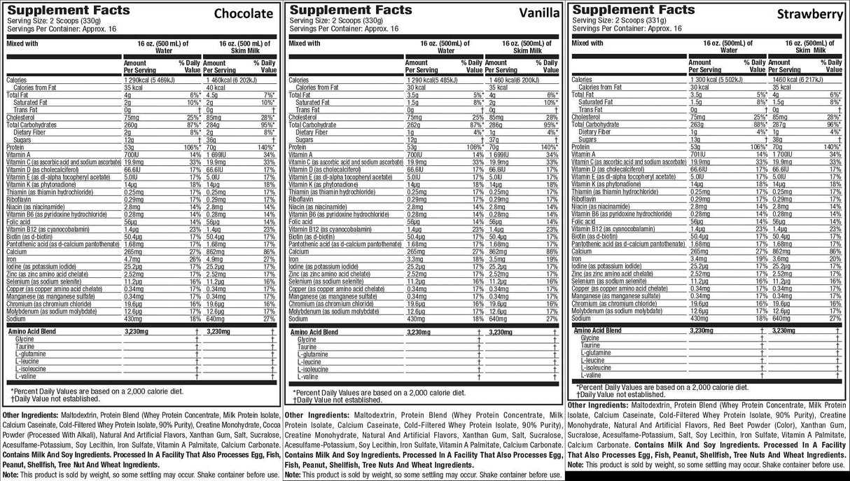 100% Premium Mass Gainer - 5454 grams - Nutra Best Europe