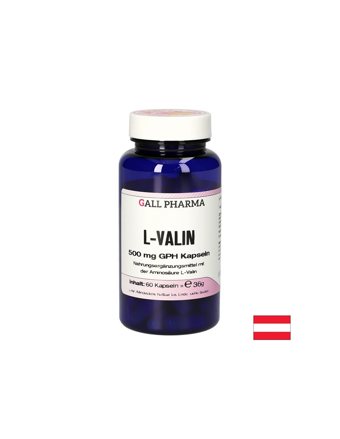 Funcția musculară - L-Valină, 500 mg x 60 capsule