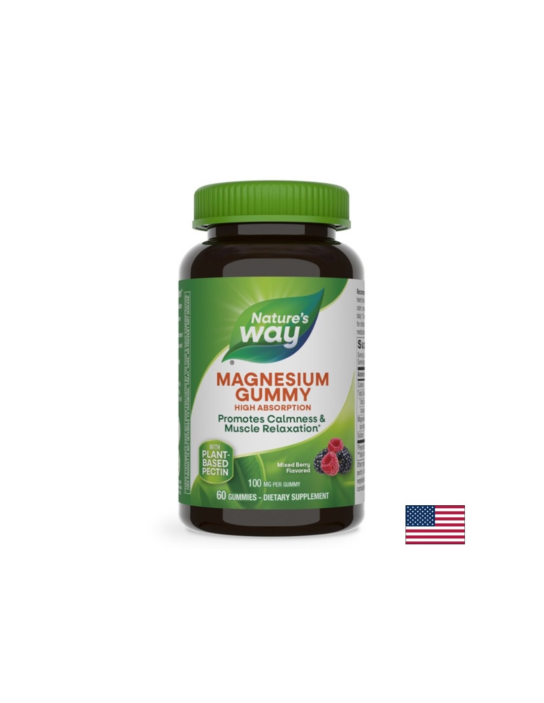 Funcția musculară, sănătatea inimii și neurologice - Magneziu (citrat), 100 mg x 60 capsule moi, aromă de fructe de pădure