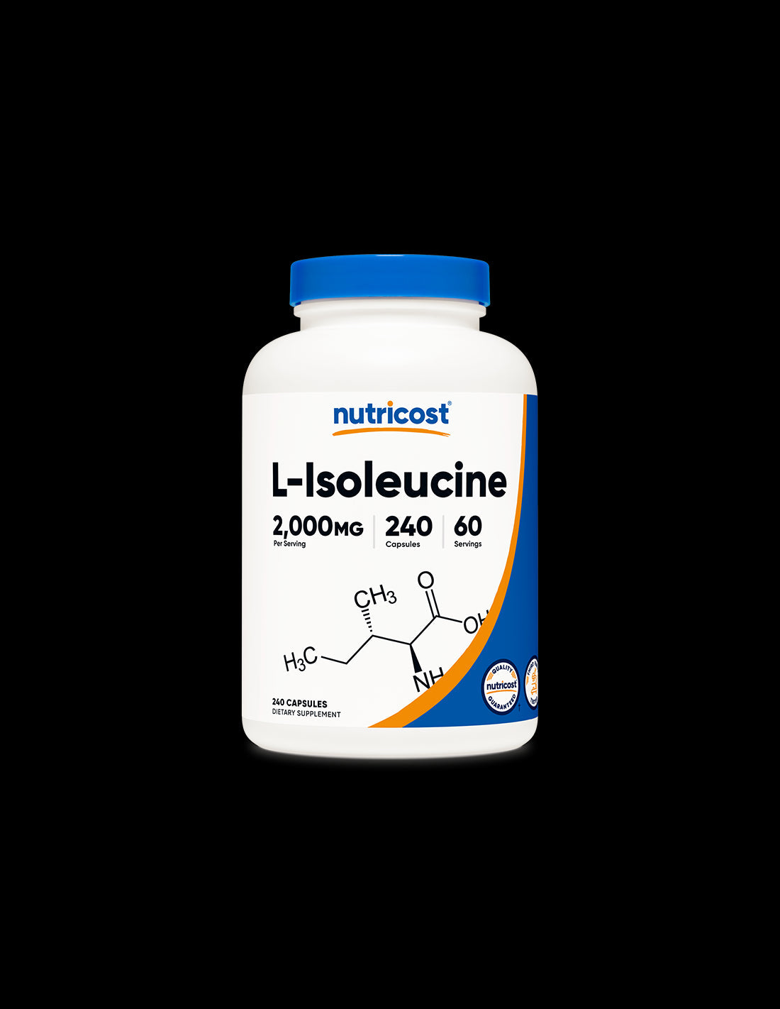 Muscle mass and endurance - L-Isoleucine, 500 mg x 240 capsules Nutricost - Nutra Best Europe