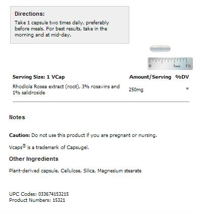 Rhodiola Rosea 250 mg - 60 capsule