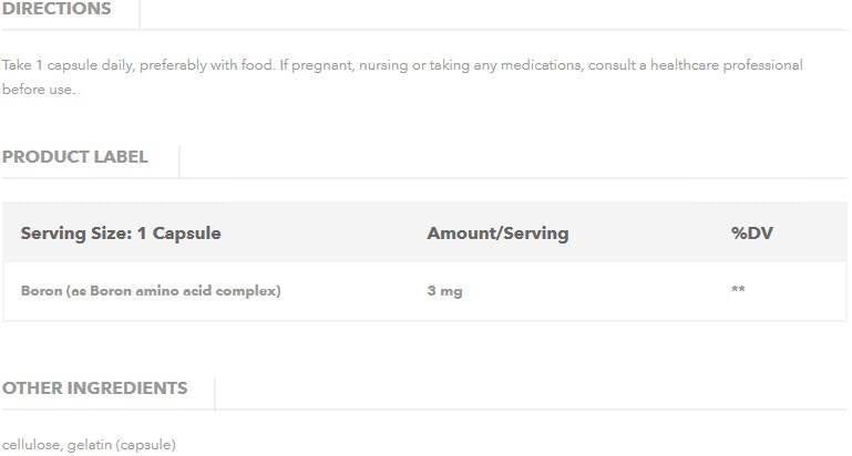 Boron 3 mg - 100 капсули - Feel You