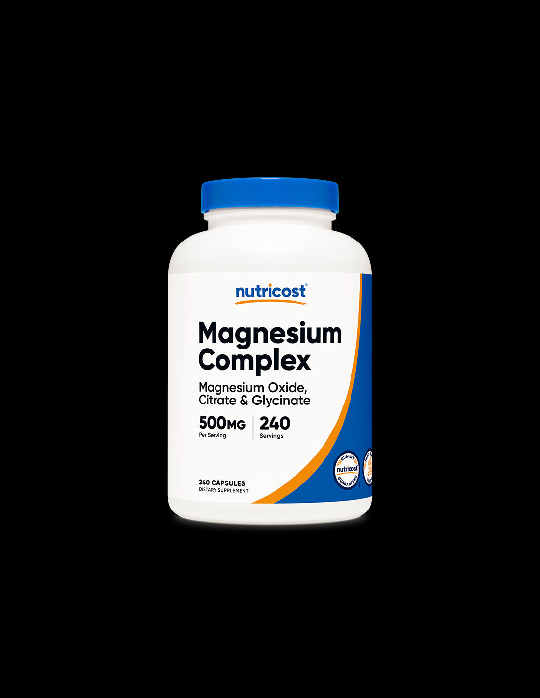 Nerve and muscle function - Magnesium Complex, 500 mg x 240 capsules Nutricost - Nutra Best Europe