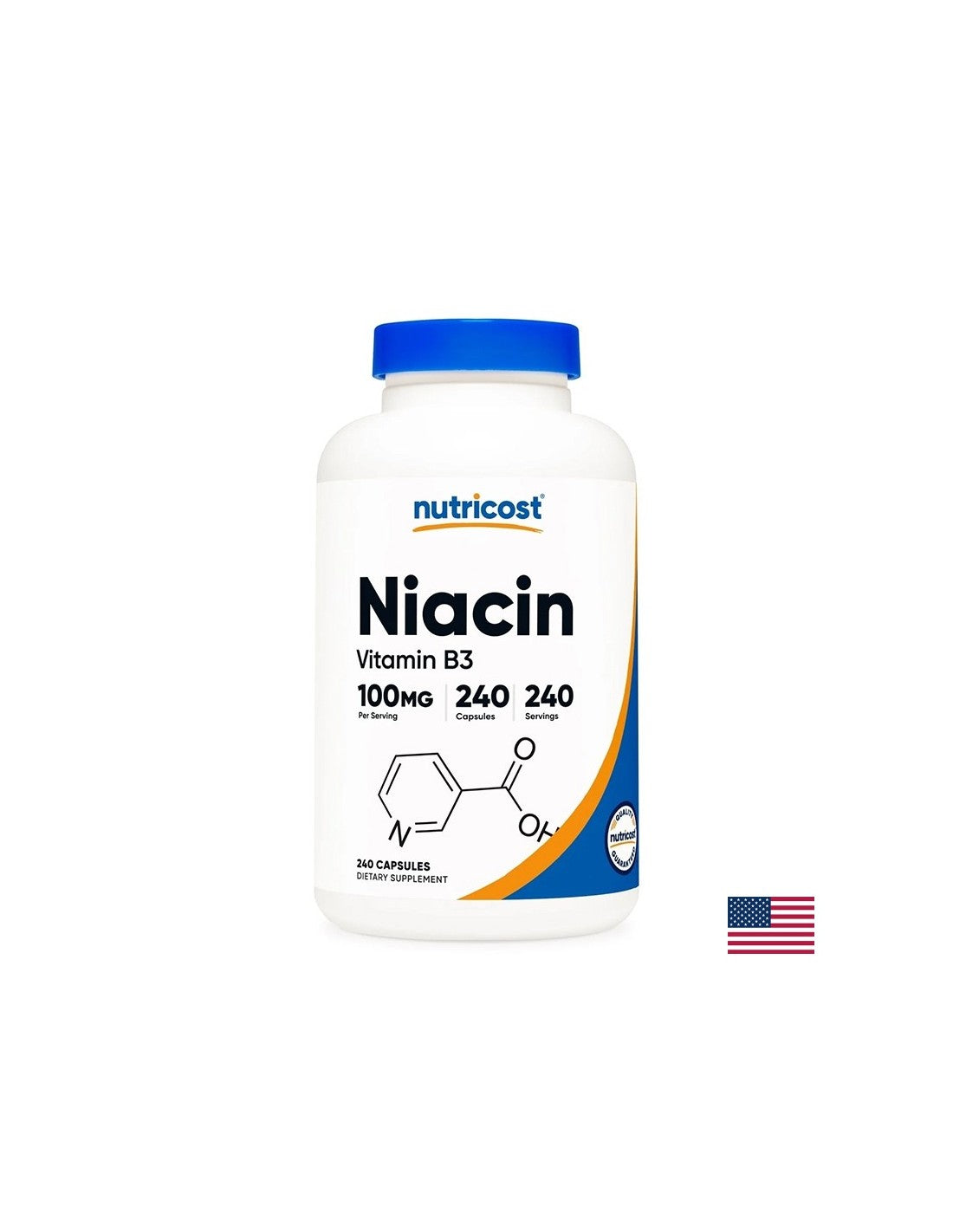 Sistem nervos - Vitamina B3 (Niacina), 100 mg x 240 capsule