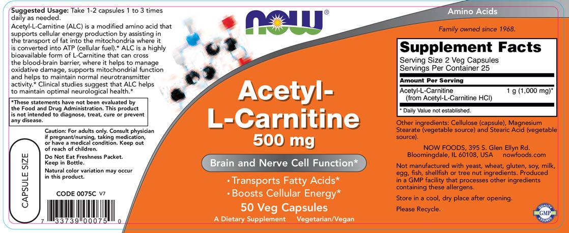 Acetil L -carnitină - 50 de capsule