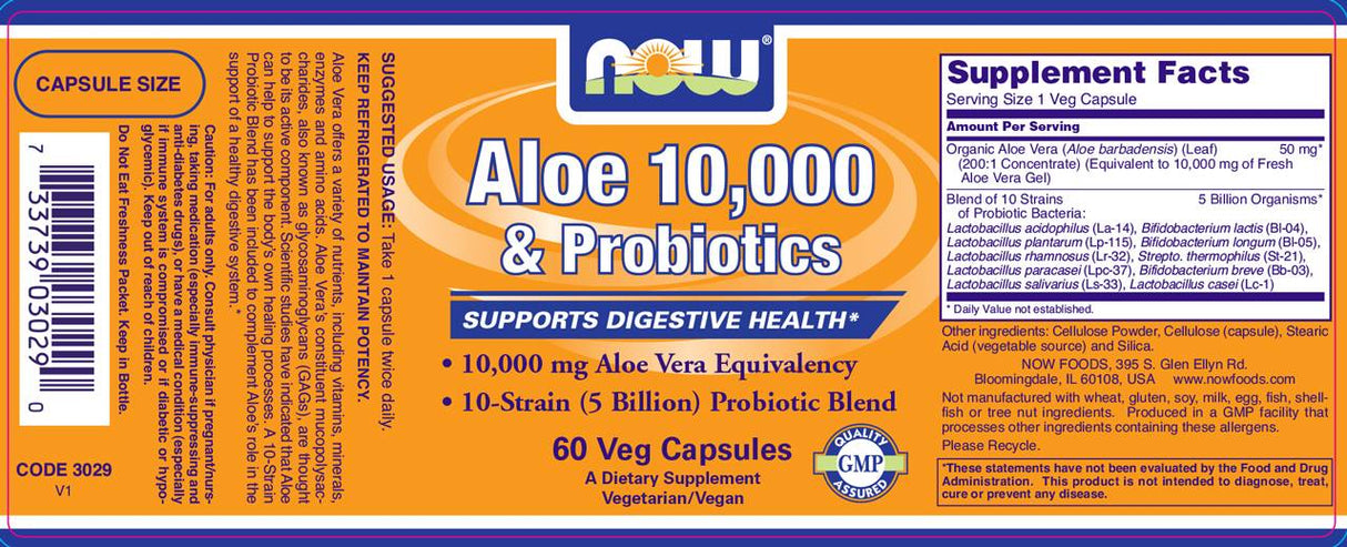 Aloe Vera 10.000 & Probiotics - 60 capsule