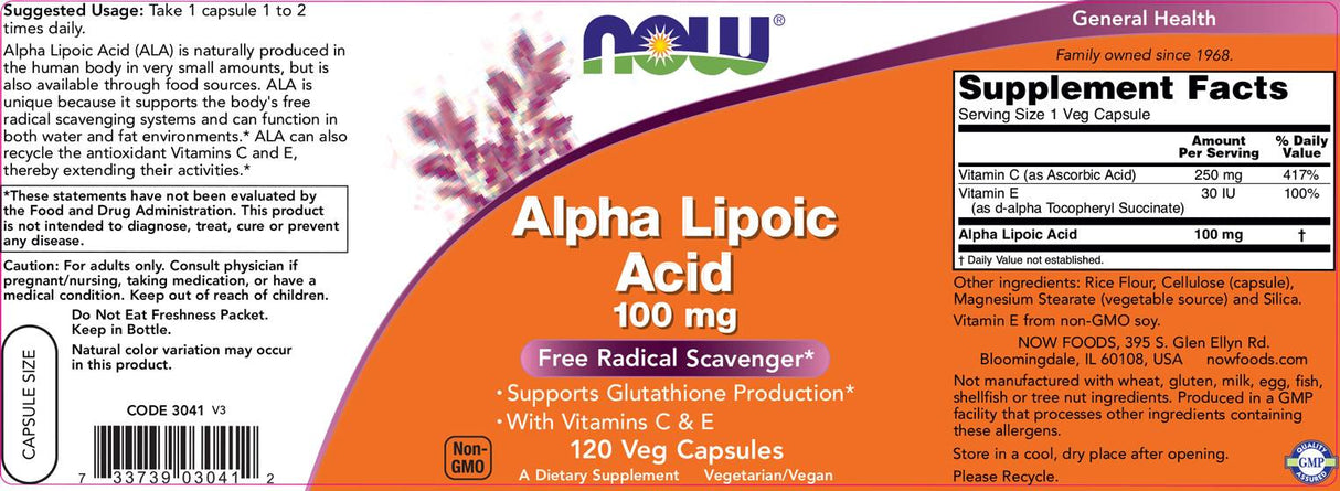 Acid alfa lipoic 100 mg - 120 capsule