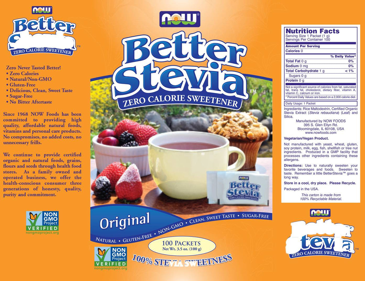 Pachete originale Better Stevia® - 100 pachete