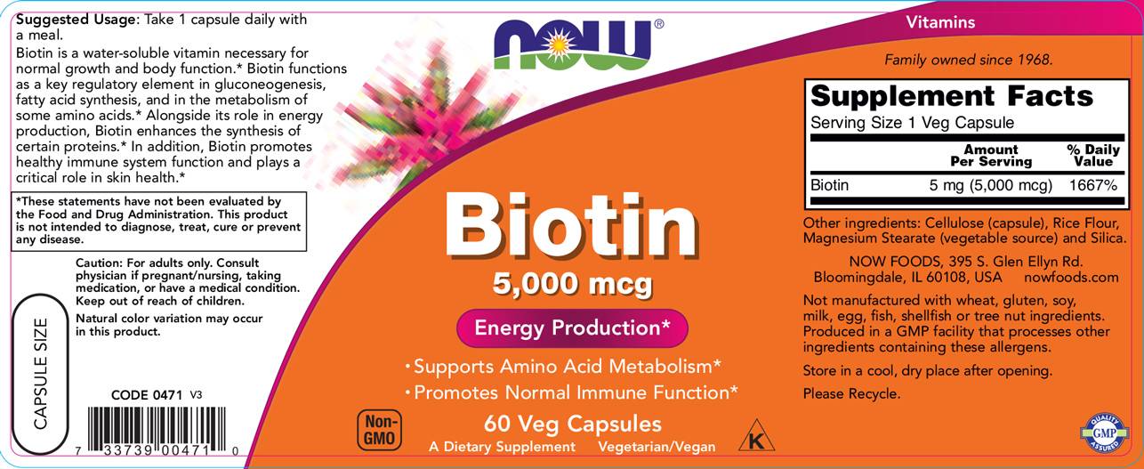 Biotin 5000 mcg - 60 capsule