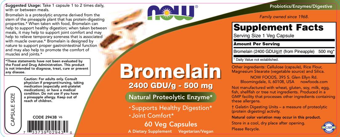 Bromelain 2400 GDU - 60 capsule
