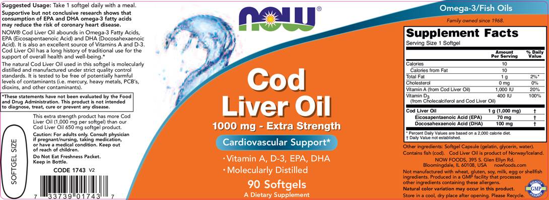 Ulei de ficat de cod 1000 mg - 90 capsule de gel