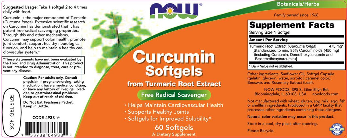 Turmeric Curcumin Softgels 475 mg - 60 Softgels