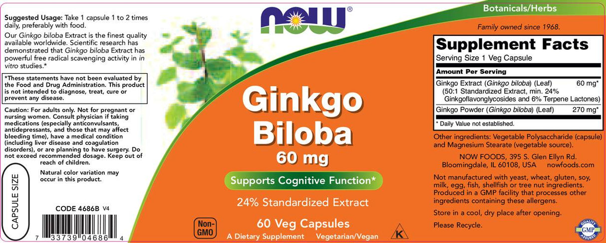 Ginkgo Biloba 60 mg - 60 capsule
