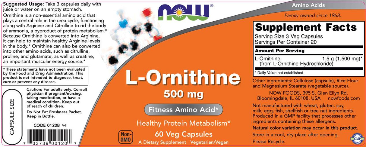 L-Ornitina 500 mg - 60 capsule