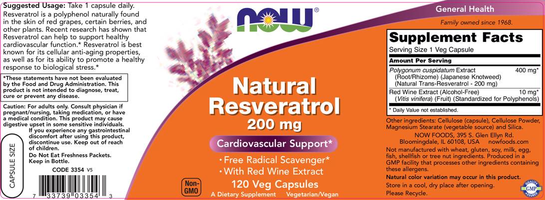 Resveratrol natural 200 mg - 120 capsule