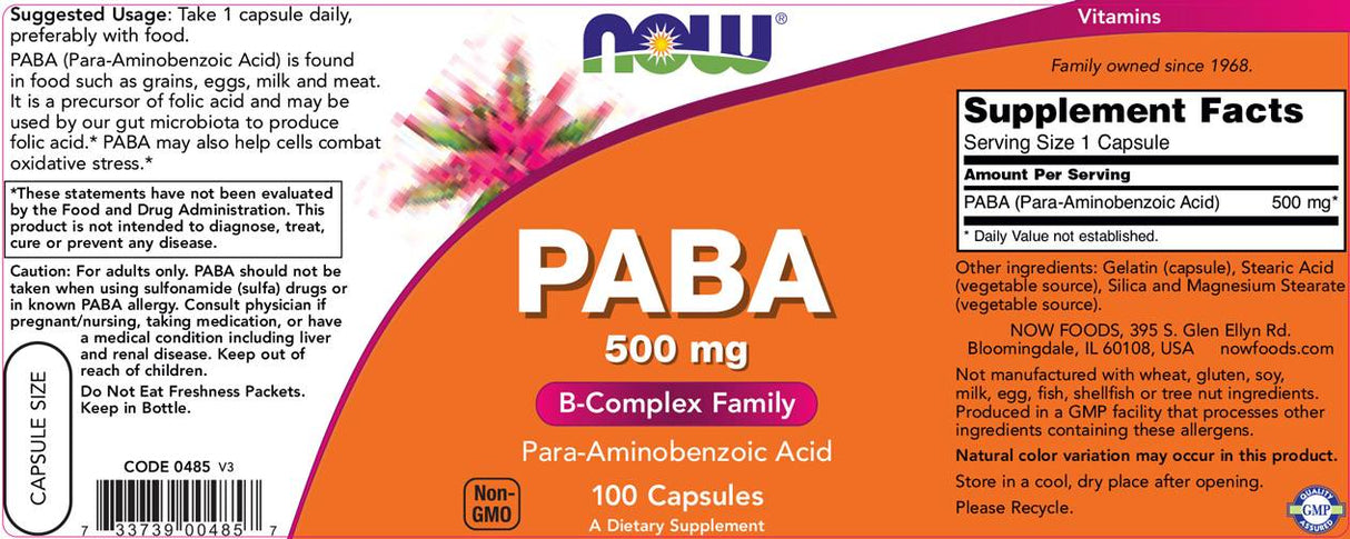 PABA 500 mg - 100 capsule
