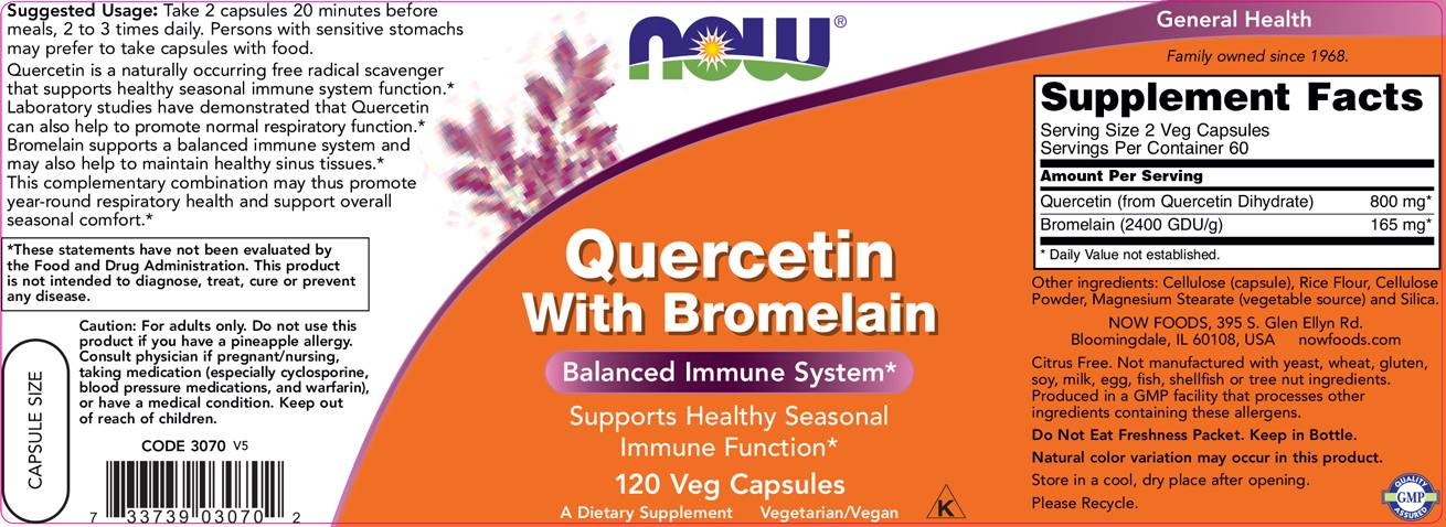 Quercetină cu bromelain - 120 de capsule