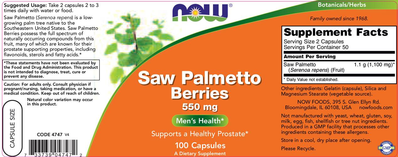 Fructe Saw Palmetto 550 mg - 250 capsule