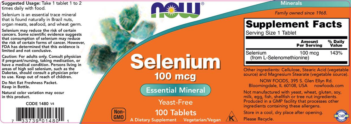 Seleniu 100 mcg - 100 comprimate