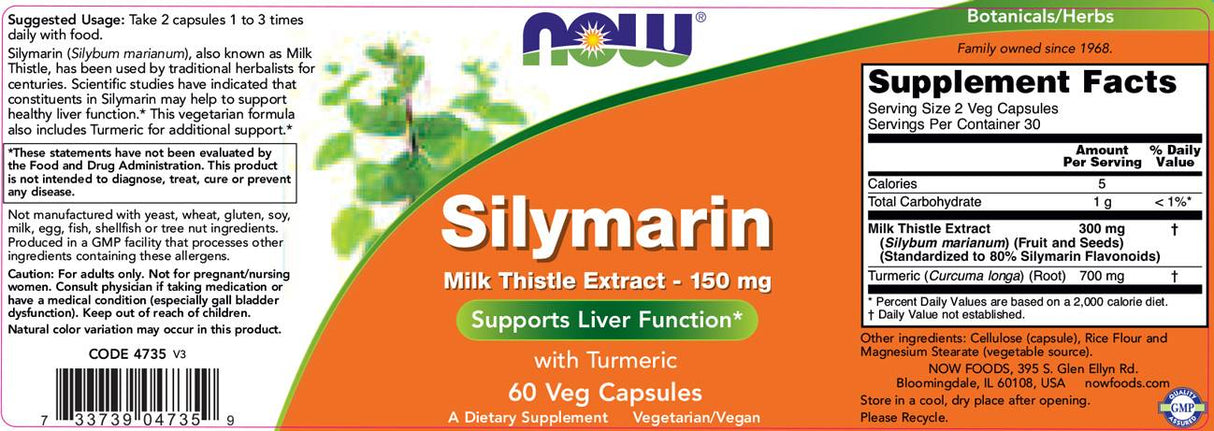 Silymarin Milk Thistle Extract 150 mg - 60 capsule