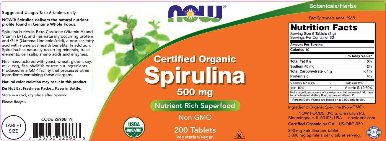 Spirulina 500 mg - 200 tablete
