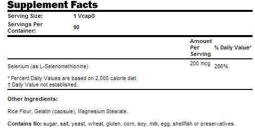 Seleniu 200 mcg - 90 capsule