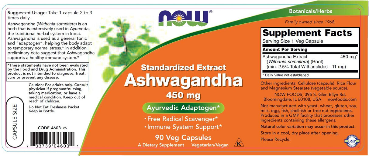Extract de Ashwagandha 450 mg - 90 capsule