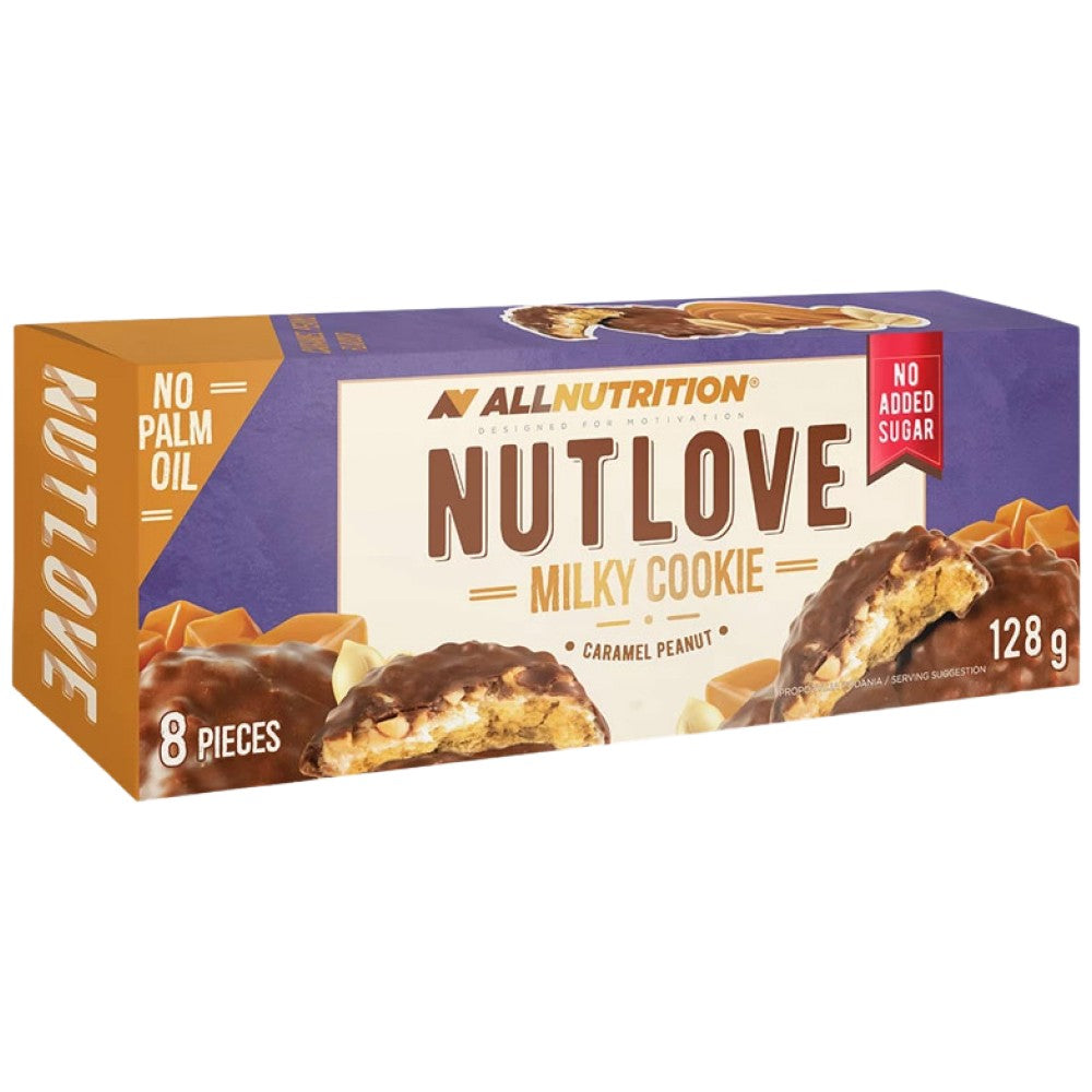 NutLove Milky Cookie | Caramel și arahide - 128 de grame
