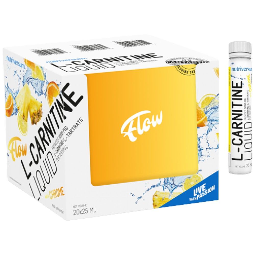 L-Carnitine Liquid Shot 3000 | cu Crom - 20 x 25 ml