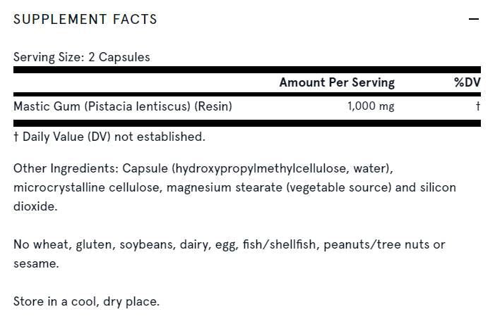 Gumă Mastic 500 mg - 120 capsule