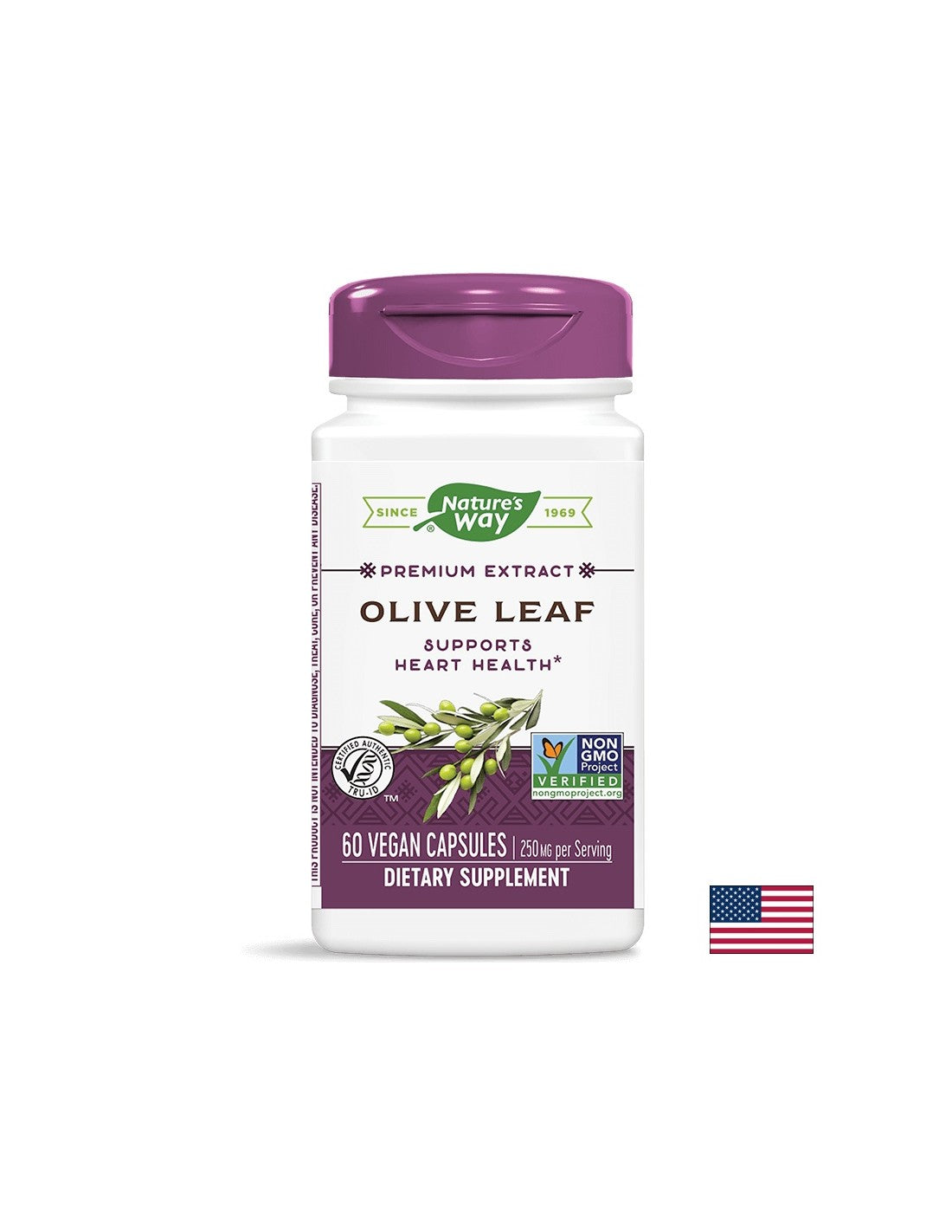 Olive Leaf / Olive (frunză) 430 mg x 60 capsule Nature's Way