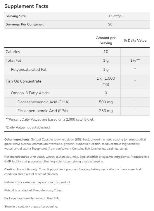 DHA - 500 dublă putere - 180 capsule moi