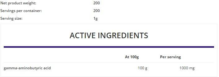 Pulbere GABA 200 grame