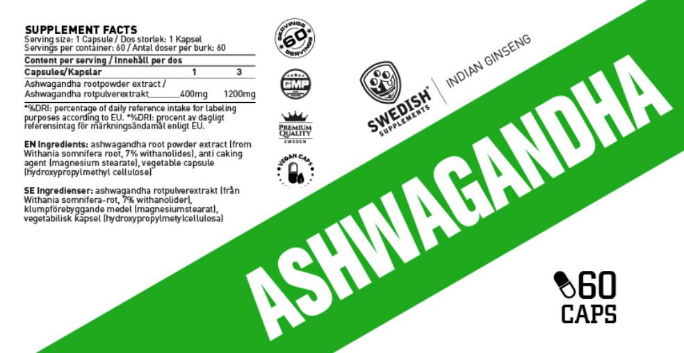 Extract de Ashwagandha 400 mg - 60 capsule