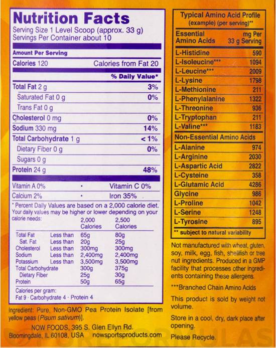 Proteine din mazăre - 908 grame