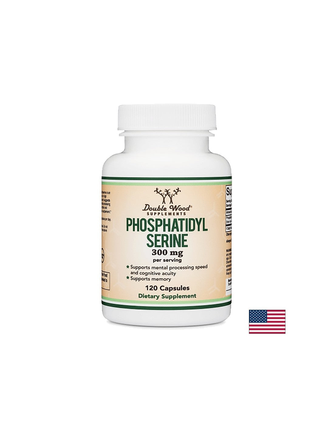 Phosphatidyl serine, 300 mg, 120 capsules Double Wood - Nutra Best Europe