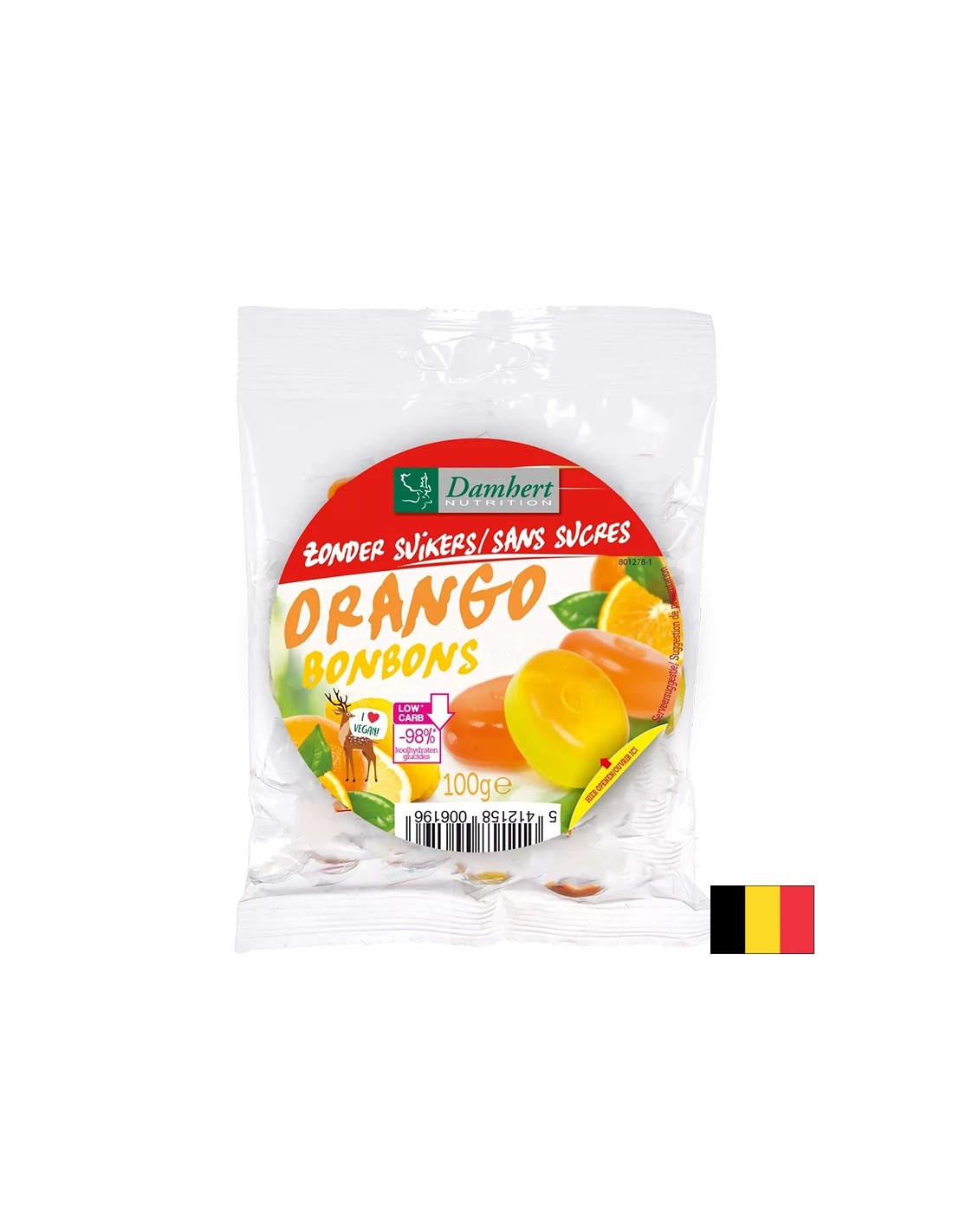 Acadele cu fructe (fără zahăr), 75 g