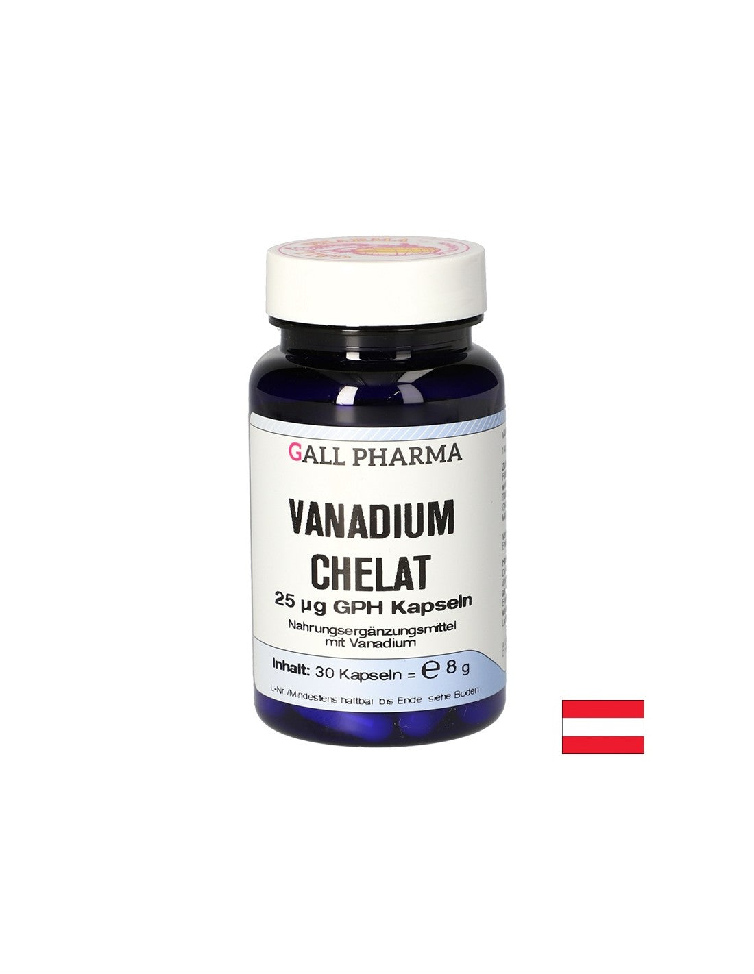 Sprijină metabolismul normal al glucozei - Vanadiu (chelat), 30 capsule