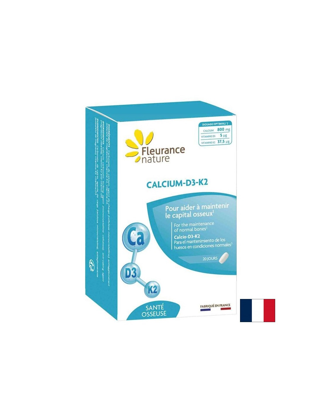 Sprijină oasele și dinții - Calciu + Vitamina D3, K2, 60 comprimate