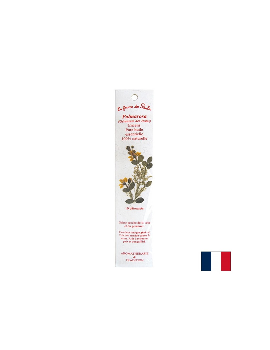 Bețișoare aprinse cu parfum de Palmarosa (geranium indian), 10 buc.