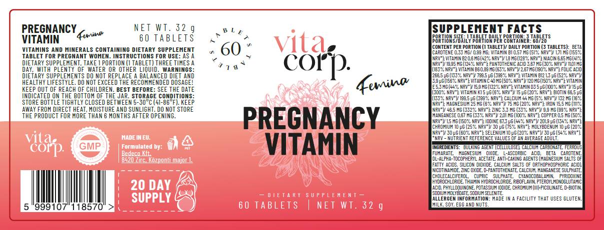 Sarcina Vitamina Femina - 60 Tablete