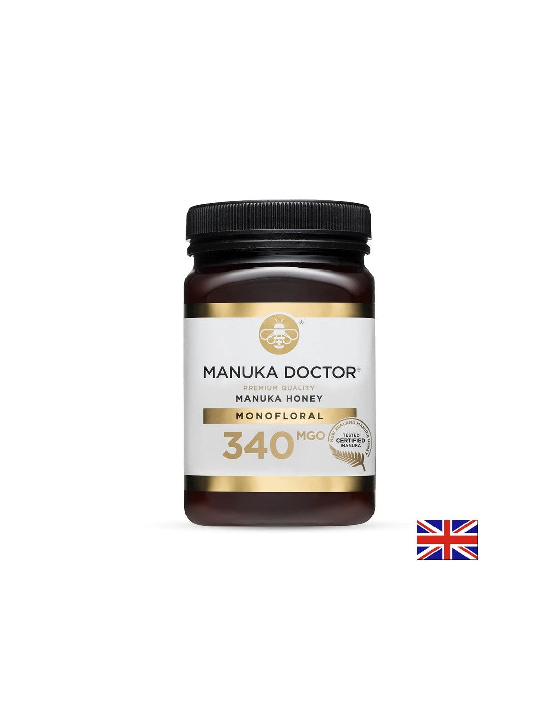 Miere de Manuka monofloră de calitate premium (340 MGO), 500 g