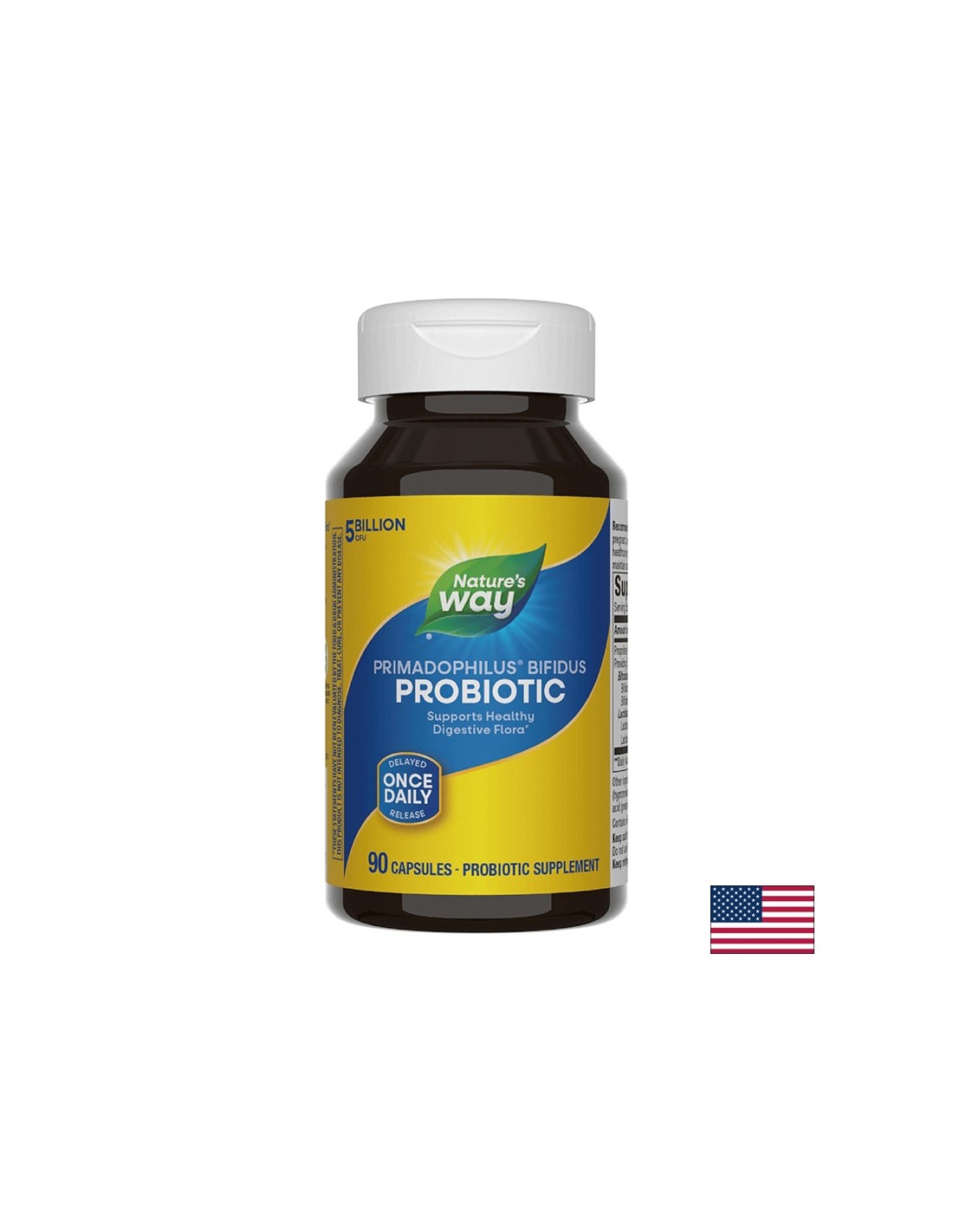 Probiotic Primadophilus Bifidus - Primadophilus Bifidus - sănătatea colonului, 5 miliarde de probiotice active, 90 capsule