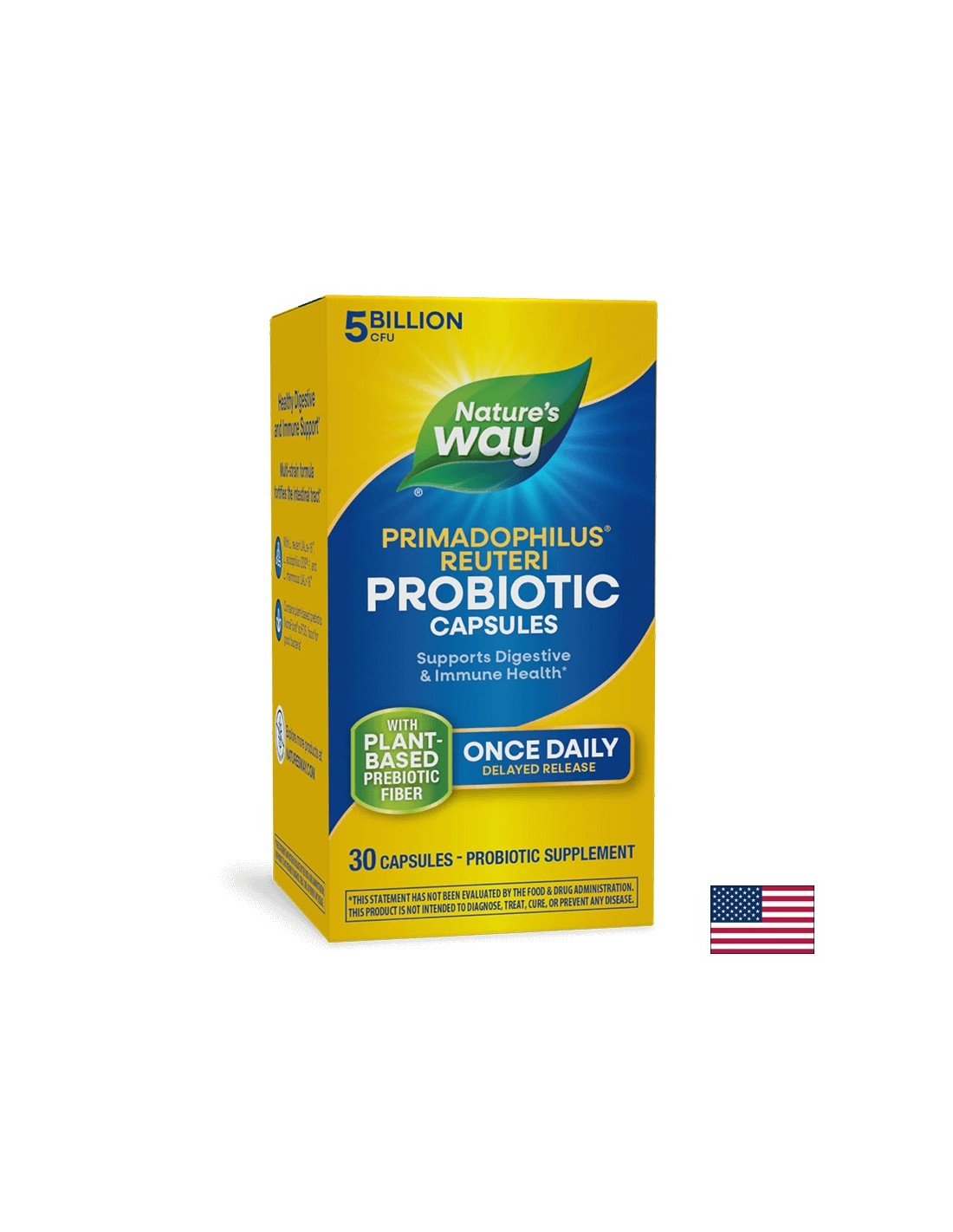 Primadophilus Reuteri - Primadophilus Reuteri, 5 miliarde de probiotice active, 30 de capsule Nature's Way