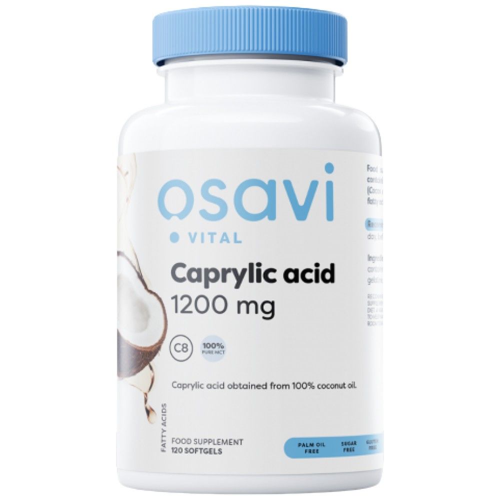 Acid caprilic 1200 mg - 120 capsule de gel